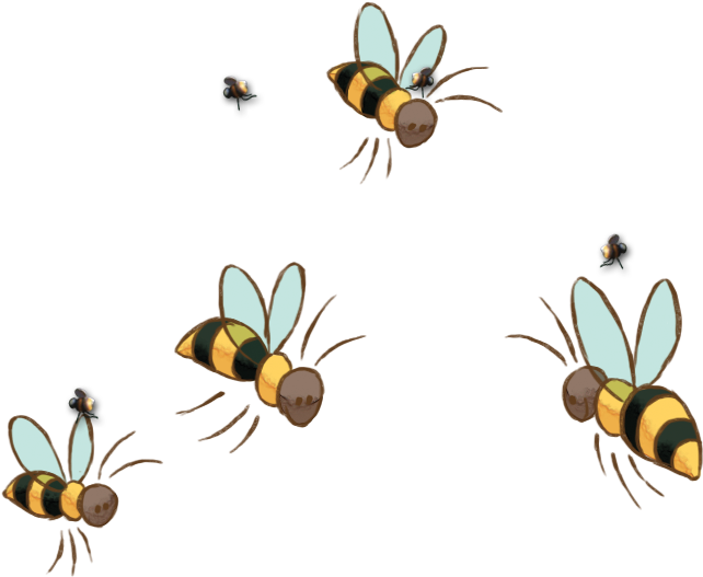 Flying Bee Png - Winnie The Pooh Bees Png (795x609), Png Download