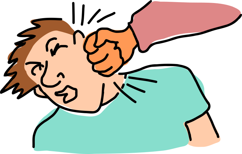 Punched In The Face Cartoon (800x510), Png Download