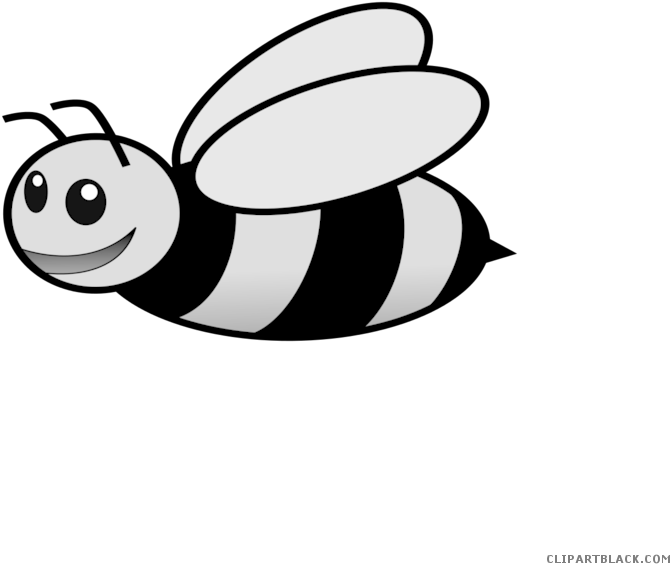 Bees Clipart Flying - Bumble Bee Cartoon (700x588), Png Download