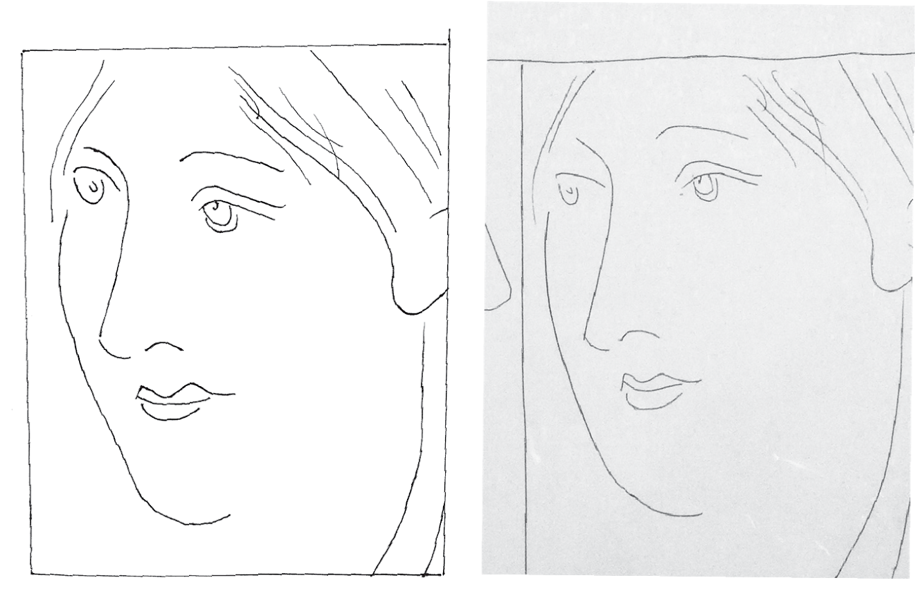 The Original Is On Right Yes, I Need More Practice - Sketch (1600x1150), Png Download