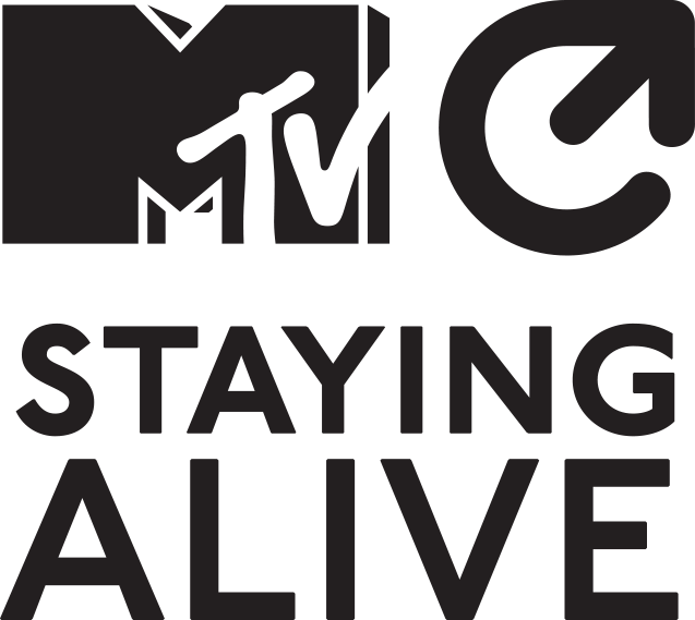 Mtv Saf Logo Black - Mtv Staying Alive Logo (637x569), Png Download