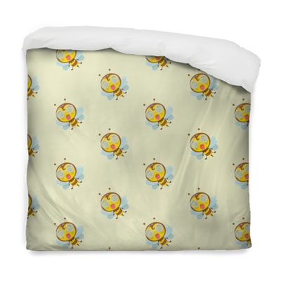 Seamless Pattern With Flying Bee - Cushion (400x400), Png Download