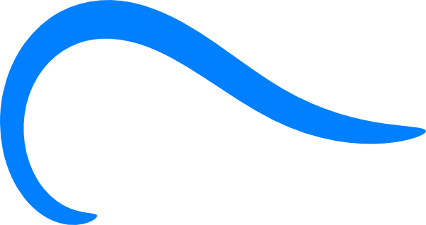Curved Clipart Line Cute Borders Vectors Animated Black - Curved Blue Line Png (600x318), Png Download