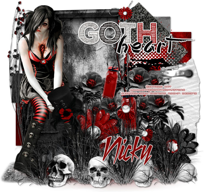 Goth Heart - Ptu - Album Cover (700x700), Png Download