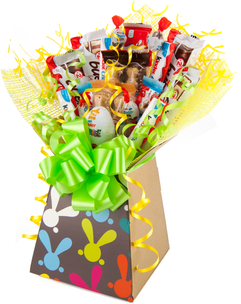Kinder Easter Edition Chocolate Bouquet Tree Explosion - Gift Wrapping (814x1024), Png Download