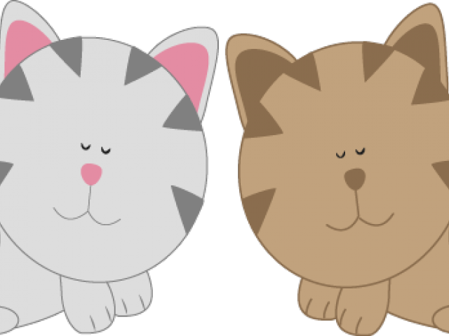 Two Kittens Clipart (640x480), Png Download