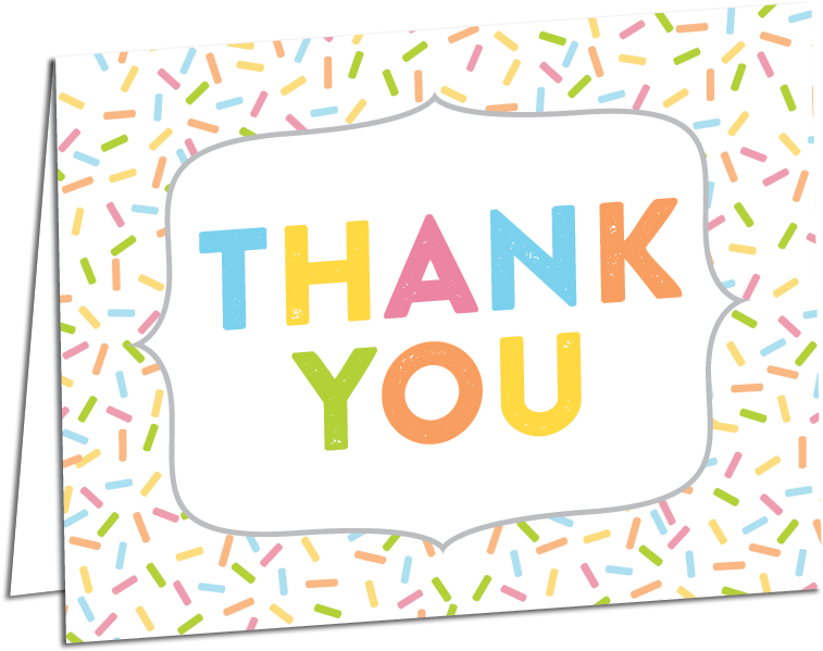 Sprinkle Thank You Card Printed Envelope Png You Sprinkle - Letter (1000x850), Png Download