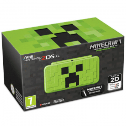 New Nintendo 2ds Xl Creeper Edition Minecraft - 2ds Xl (940x480), Png Download