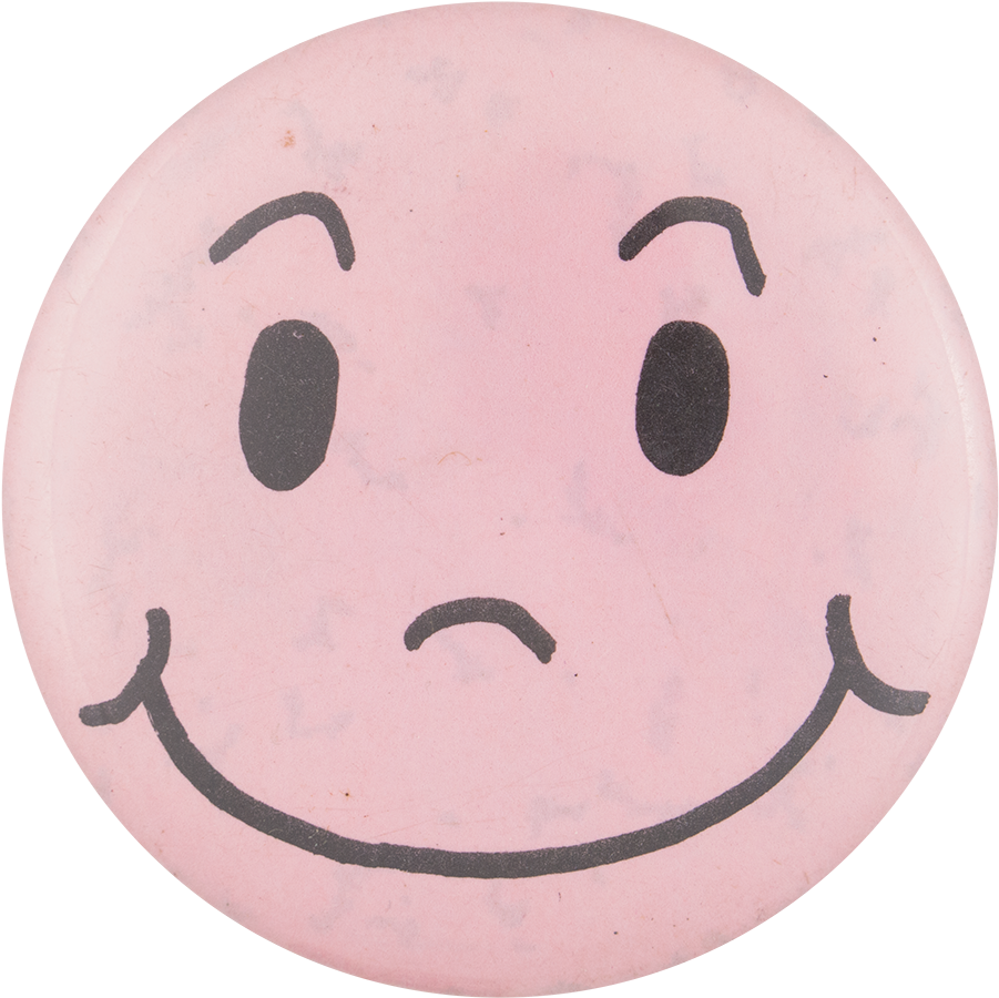 Pale Pink Smiley Face - Smiley (1000x992), Png Download