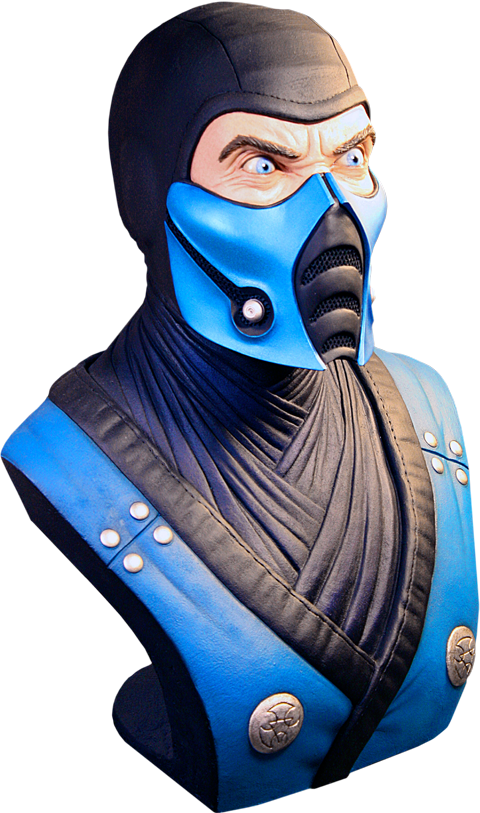 Mortal Kombat Life Size Bust Sub Zero (480x813), Png Download