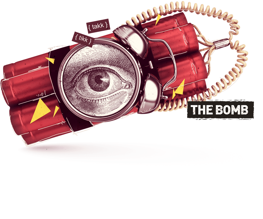 Exit The Room The Bomb (960x1000), Png Download