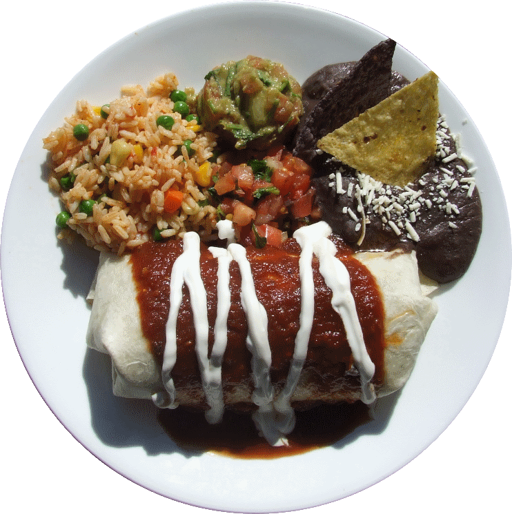 Beans, Cheese, Chipotle Mayo, Chips, Crema, Enchilada - Side Dish (742x745), Png Download