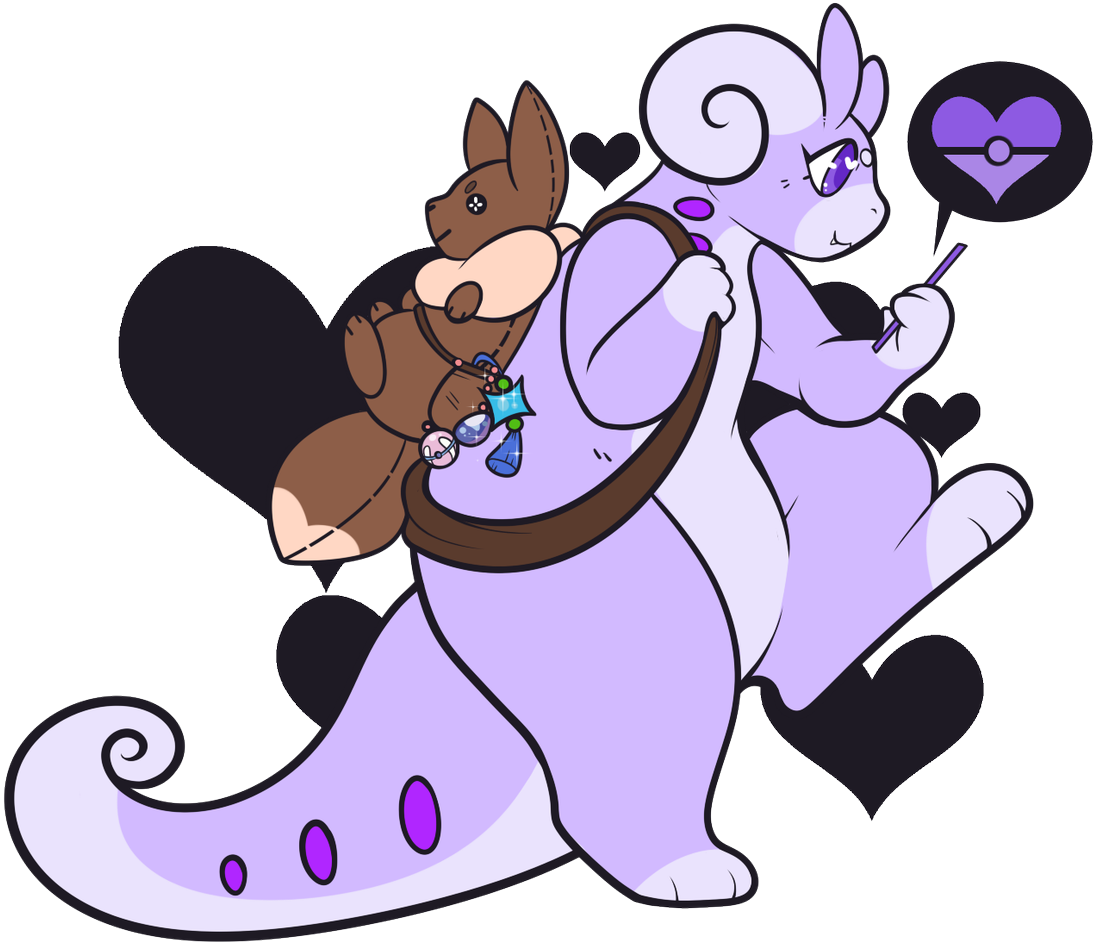 Gotta Catch'em All 💜✨ Commission For @kyzytyger Of - Cartoon (1200x982), Png Download