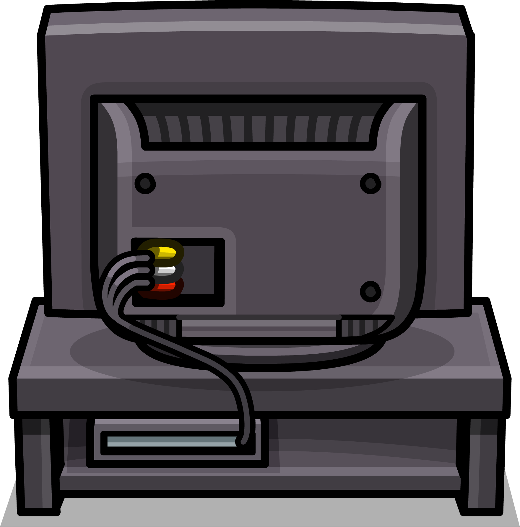 Black Tv Stand Sprite 030 - Electronics (1760x1785), Png Download