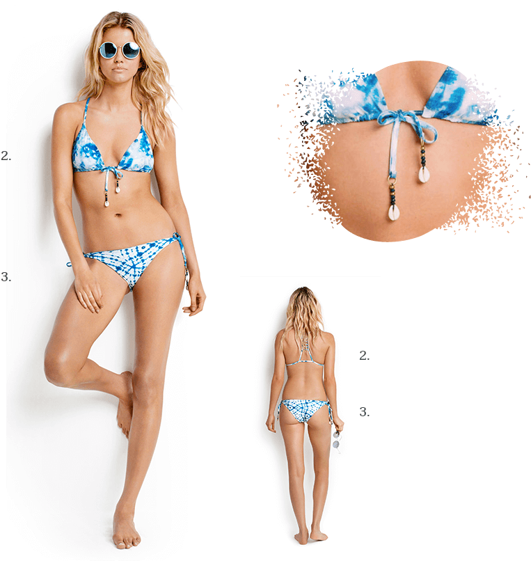 Reversible Triangle Bikini Top Seafolly - Seafolly Caribbean (867x871), Png Download