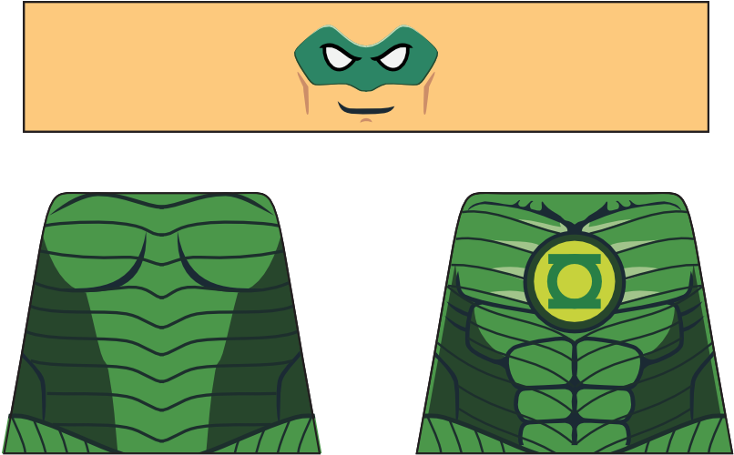 Green Lantern - Comiccon - Lego Green Lantern Decals (824x510), Png Download