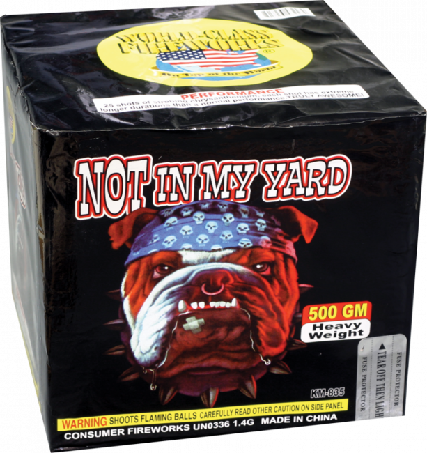 Not In My Yard Firework (613x650), Png Download