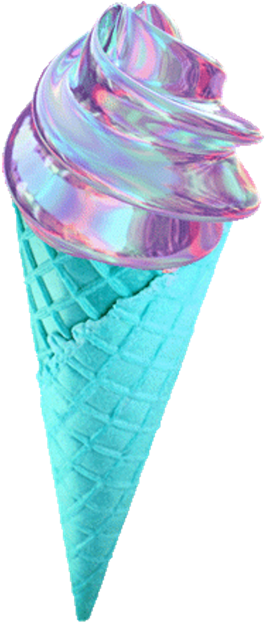 Icecream Colorful Seapunk Freetoedit - Ice Cream Swirling Gif (1024x1024), Png Download