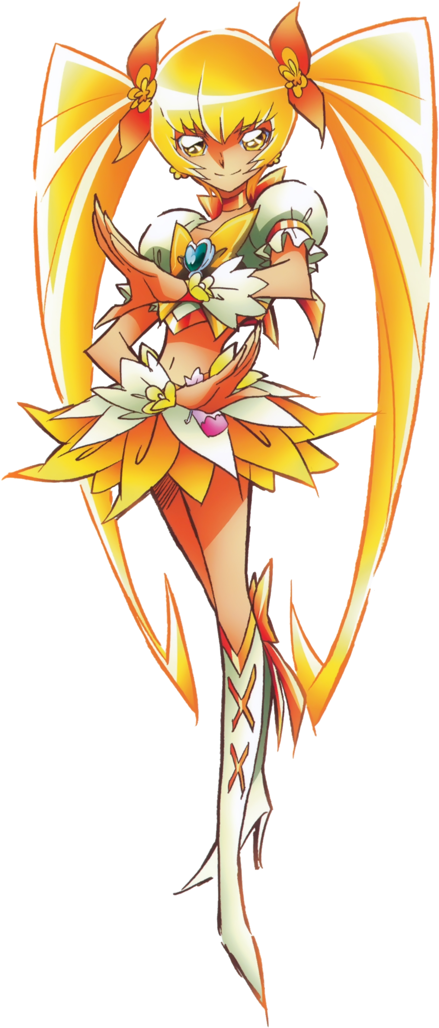 Heartcatch Pretty Cure Cure Sunshine Pose9 (1497x3420), Png Download