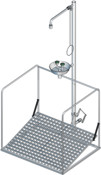 Premiumline Eye Shower / Safety Shower Station With - Shower Head (600x600), Png Download