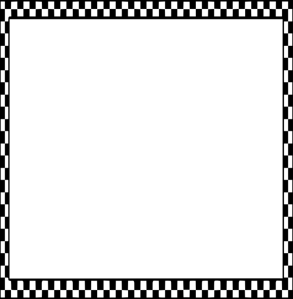 Black And White Checkered Border Png Clipart Clip Art - Sildenafil (588x599), Png Download