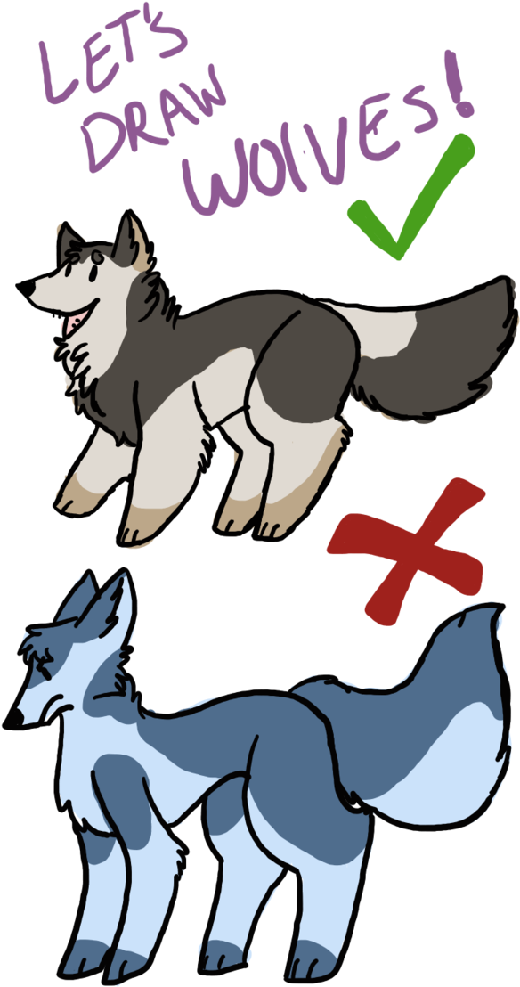 Clip Art Library Download Wolves By Gadget Cat - Drawing (653x1224), Png Download