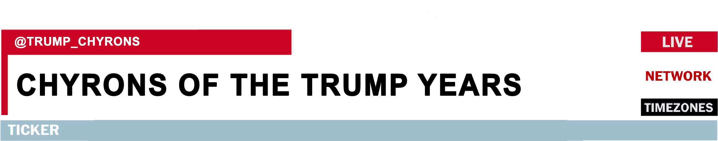 Chyrons Of The Trump Years - Parking For Filipinos Only (2290x460), Png Download