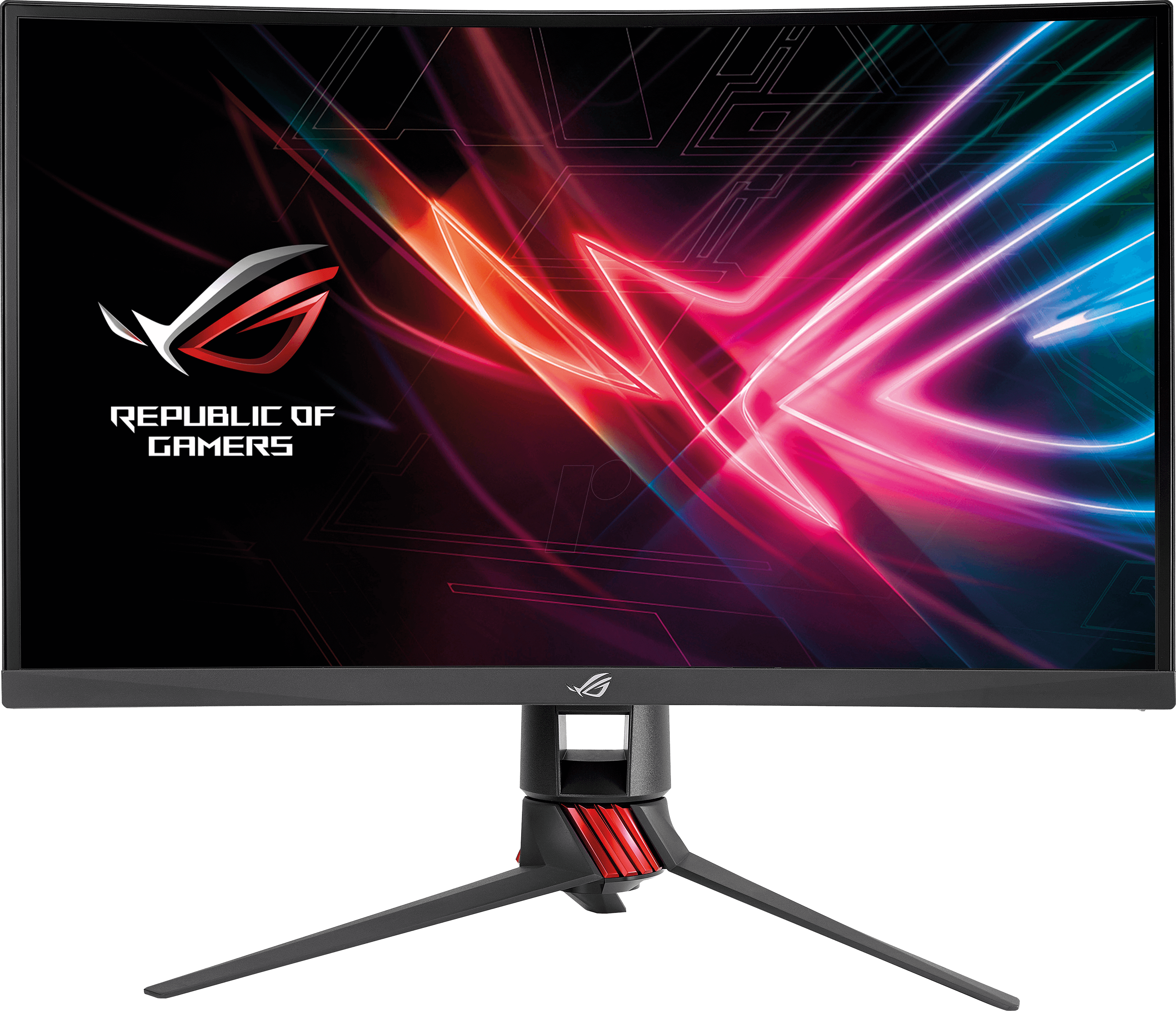 68cm - Dvi/hdmi/dp - Curved - Eec B Asus 90lm03g0-b01970 - Asus 27" Rog Strix Xg27vq (2999x2578), Png Download