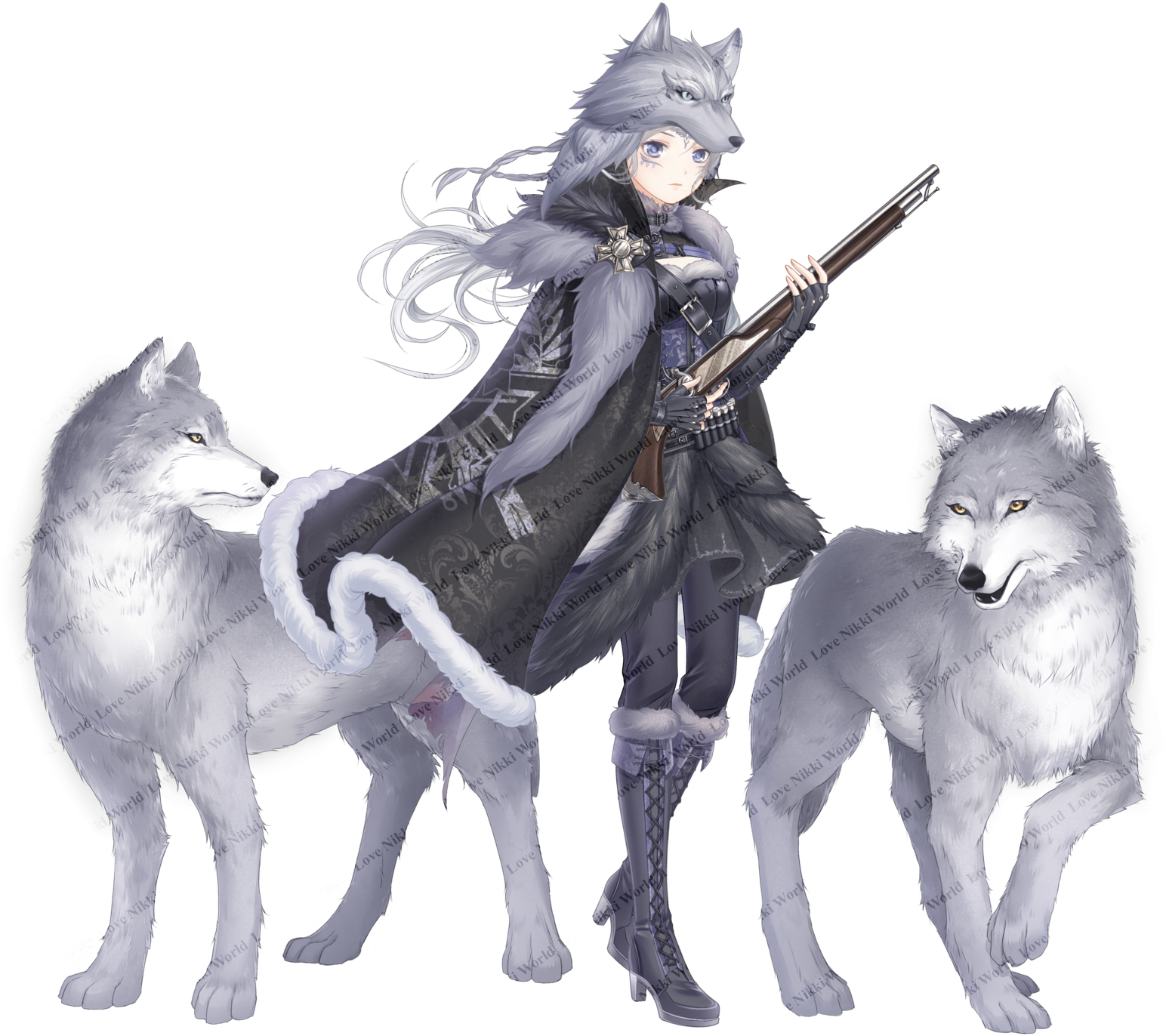 Snow Wolf - Love Nikki Dawn Front (1650x1792), Png Download