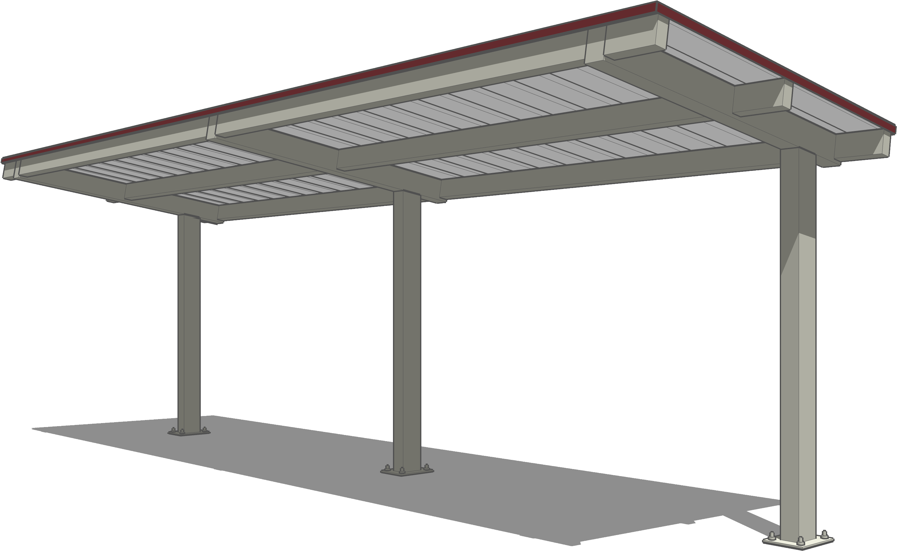 Cantilever Dugout - Cantilever Carport (4000x2353), Png Download