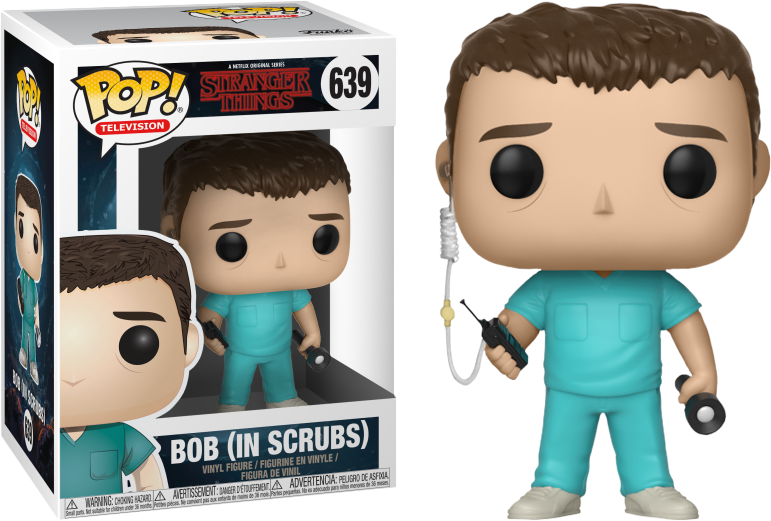 Stranger Things Bob In Scrubs Funko Pop Vinyl Figure - Funko Pop Bob Stranger Things (771x521), Png Download