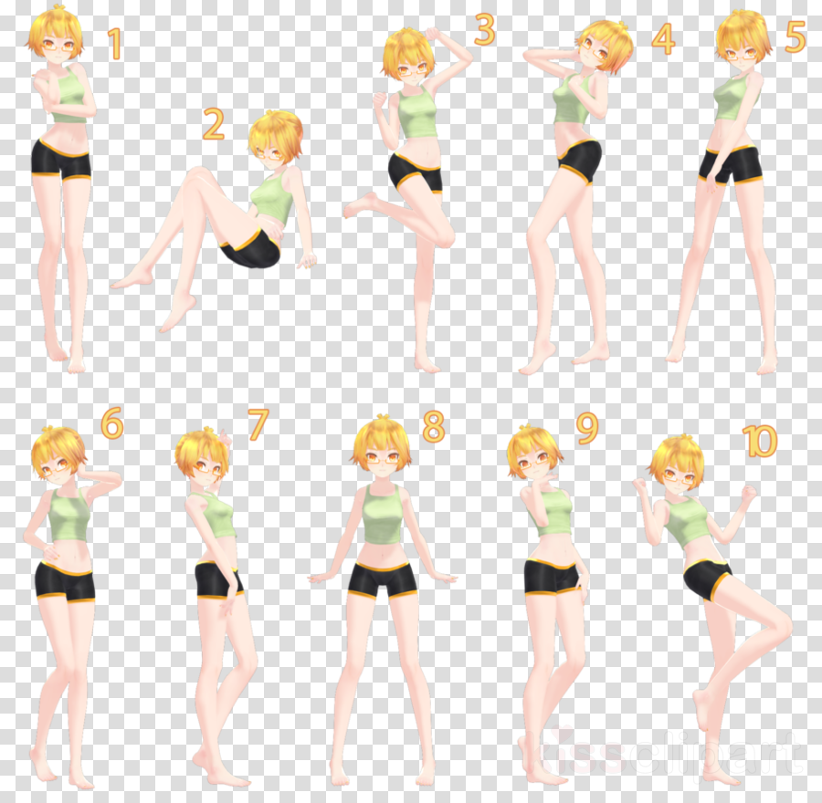 Download Vocaloid Art Poses Clipart Hatsune Miku - Mikumikudance (900x880), Png Download