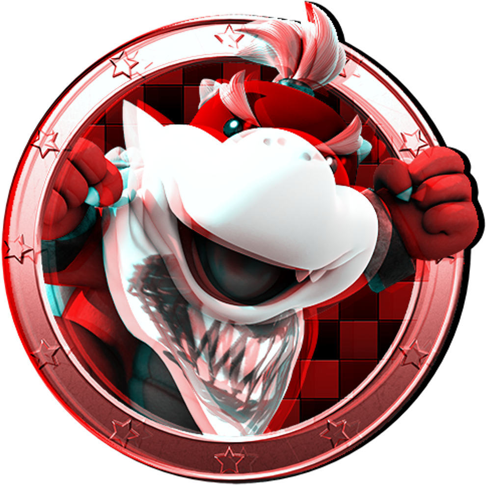 Marioparty Bowser Jr Bowser Fire Lit Art (1024x1024), Png Download