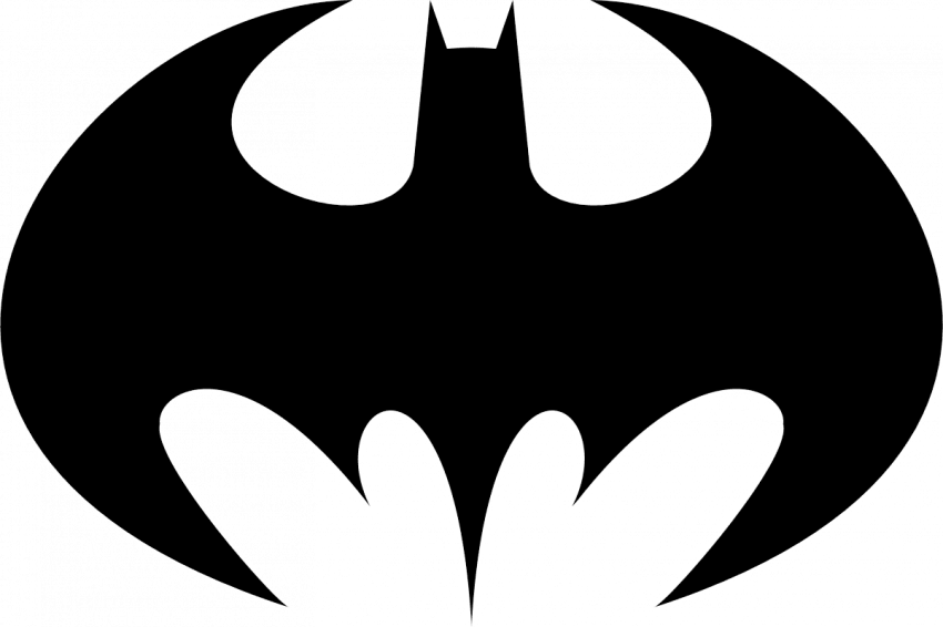 Free Png Batman Logo Png Images Transparent - Batman Black And White Drawing (850x566), Png Download