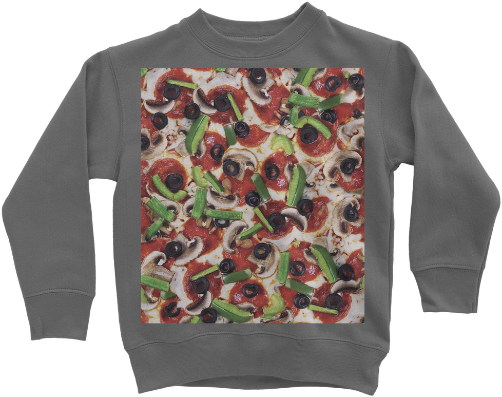 Supreme Pizza Classic Kids Sweatshirt (1024x1024), Png Download