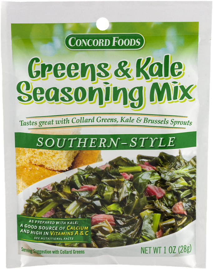 Concord Foods Greens & Kale Seasoning Mix Southern - Concord Foods Greens & Kale Seasoning Mix, Southern-style (1000x1000), Png Download