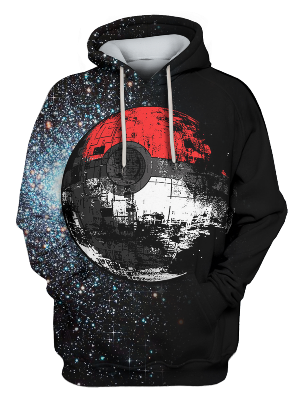 3d Pokeball Death Star Full Print T Shirt - Pokemon Pokeball Death Star Iphone 6 / 6s Case (800x799), Png Download