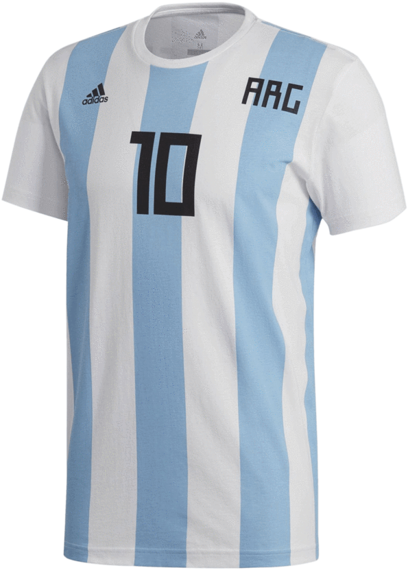 Adidas Kid's Argentina Football Messi Tee - Messi Team T Shirt (900x900), Png Download