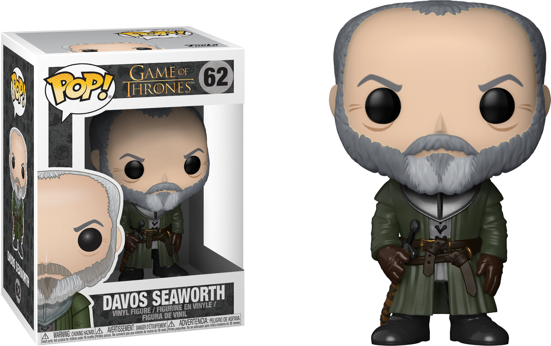 Pop Figure Game Of Throne Davos Seaworth - Davos Seaworth Funko Pop (1791x1125), Png Download