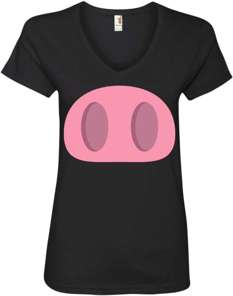 Pig Nose Emoji Ladies' V Neck T Shirt - Four Llamas Fortnite (960x960), Png Download