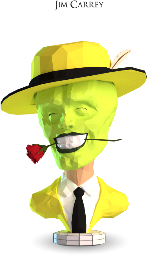 Low Poly Celebrities By Rahul Parihar, Via Behance (600x931), Png Download