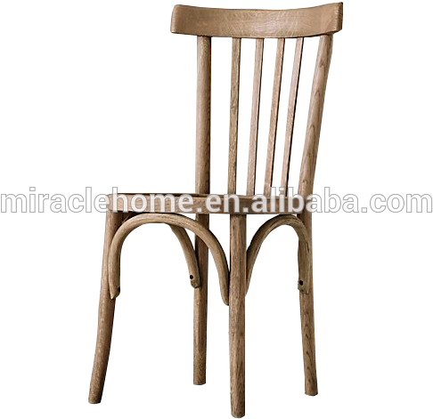 French Style Popular High Back Wood Bistro Side Chairs - Chair (646x630), Png Download