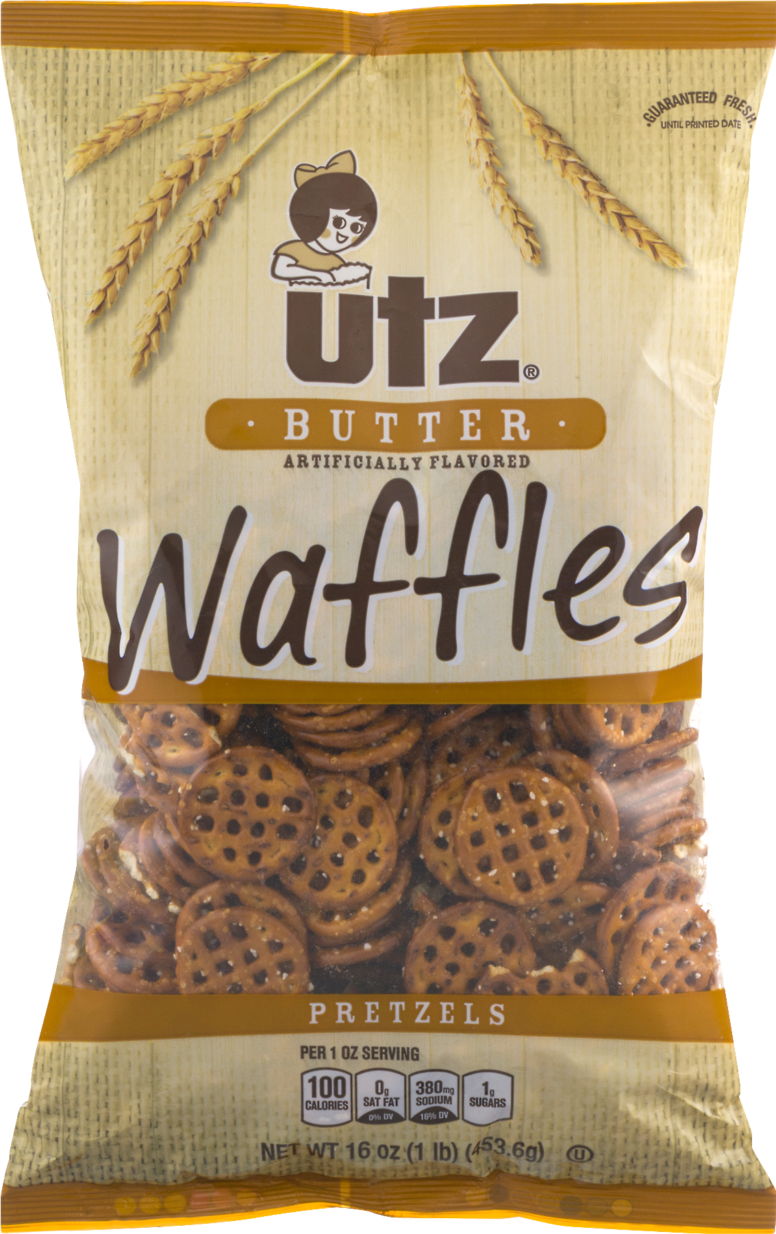 Utz Butter Waffle Pretzels (1800x1800), Png Download