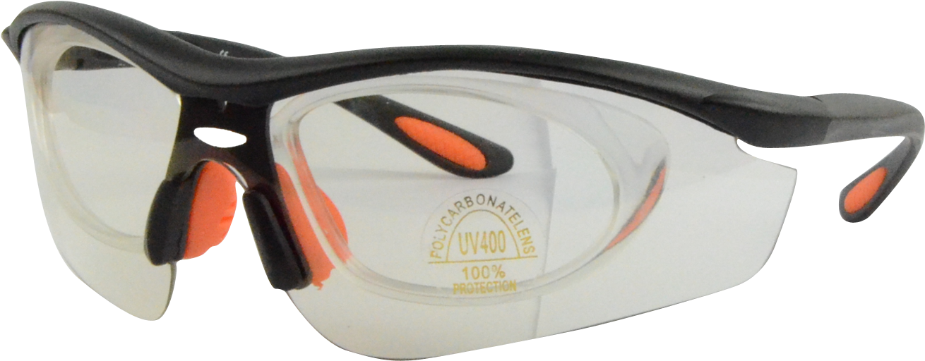 Al401 Black Clear Mens Glasses - Rx Sport Glasses (1440x600), Png Download
