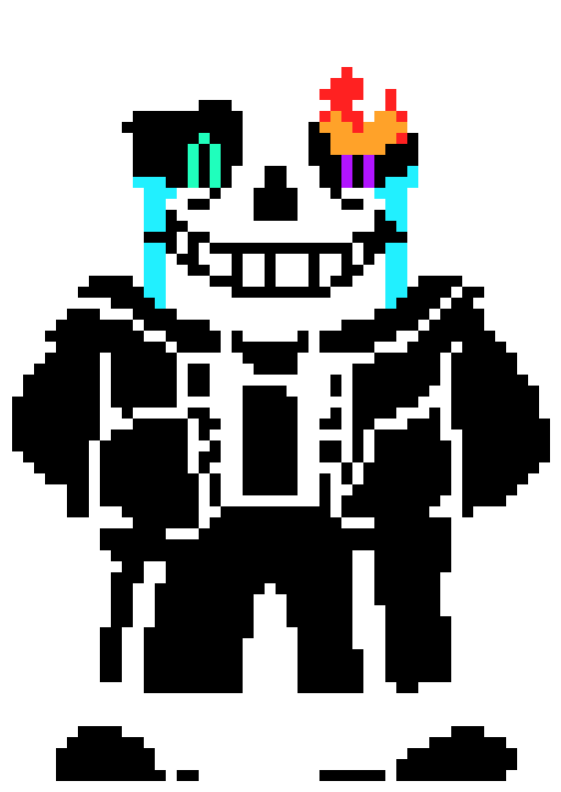 Go Burn In Hell Sans De Undertale Fondo Blanco Full Size Png Download Seekpng