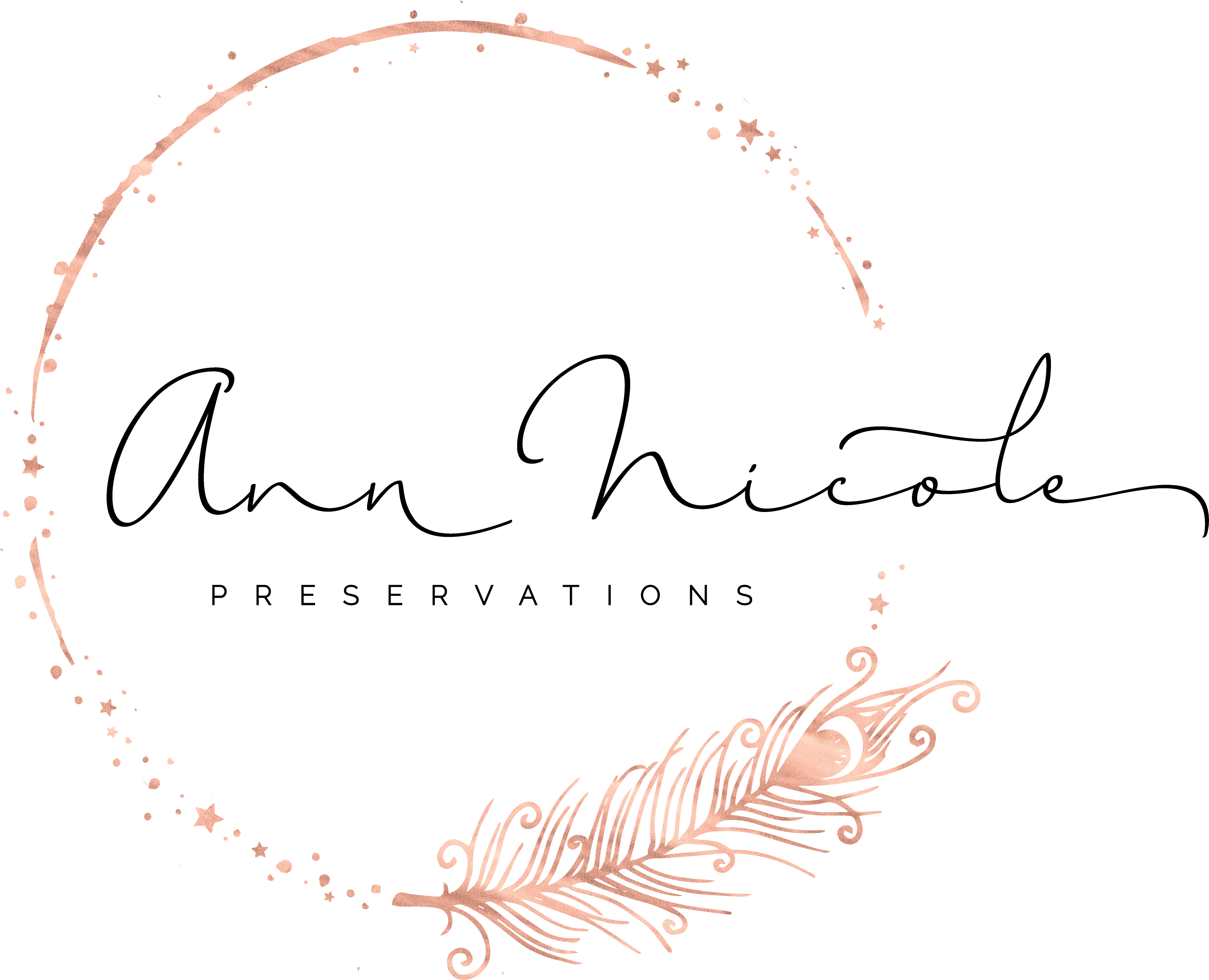 Annnicoleco - Feather Circle Logo (3600x3600), Png Download