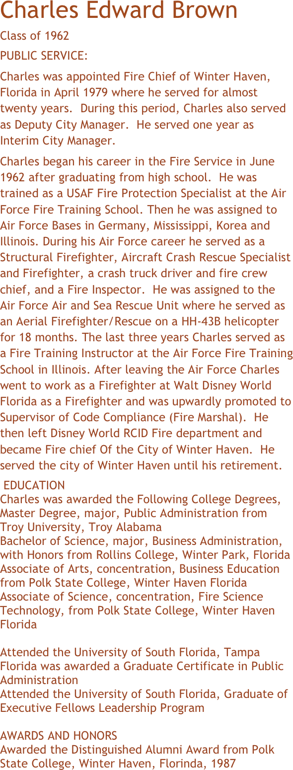 Charles Edward Brown Class Of 1962 Public Service - Trebuchet Ms Font (590x1550), Png Download