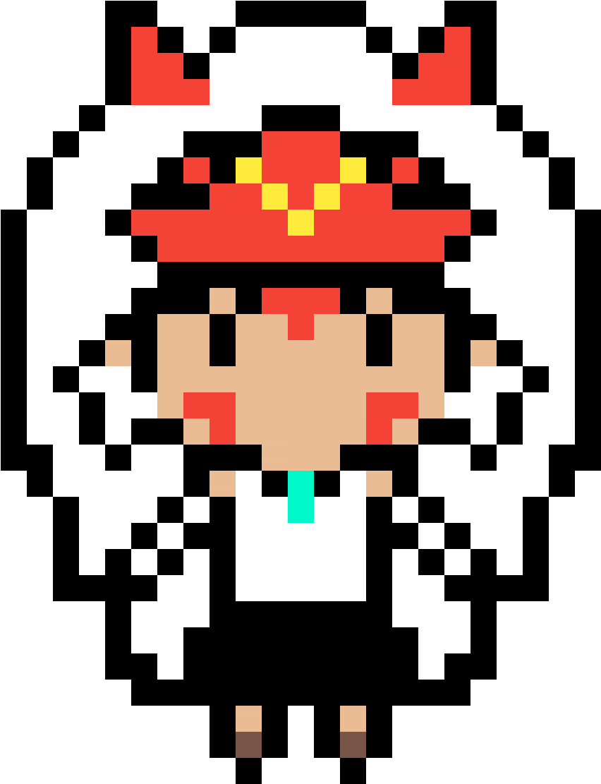 Princess Mononoke - Pixel Art Princesse Mononoké (1184x1184), Png Download