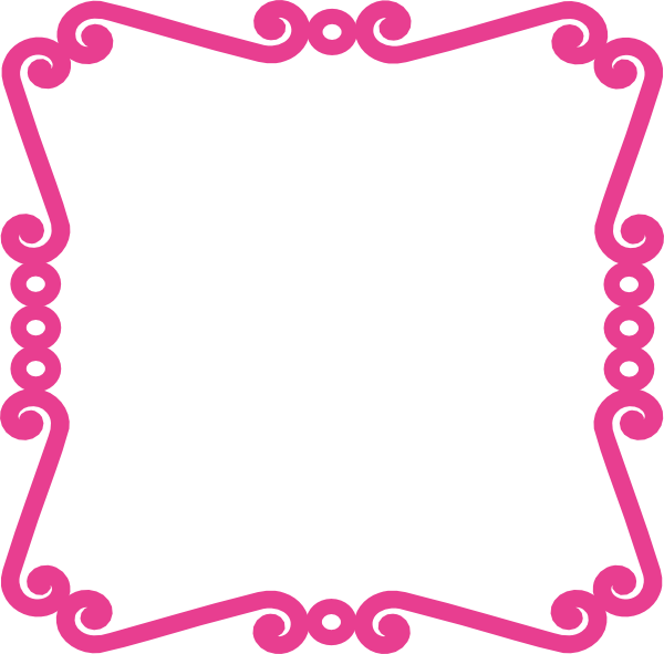 Pink Clipart Picture Frame - Pink Clip Art Frame (600x591), Png Download
