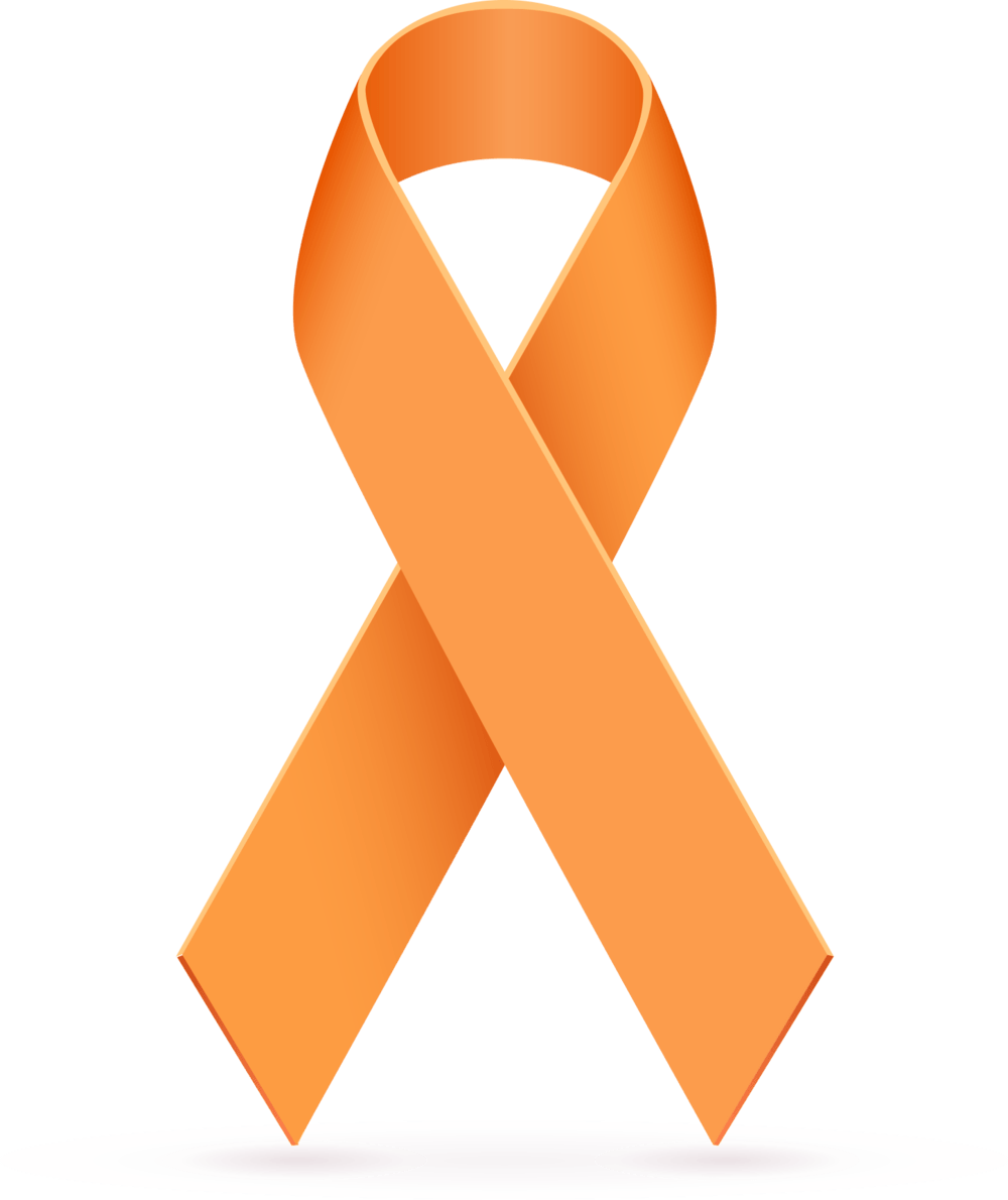 Orange Cancer Ribbon Png - Orange Ribbon Transparent Background (1000x1190), Png Download